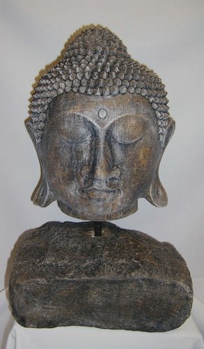 Y821 Buddha  on Rock 21 in..JPG